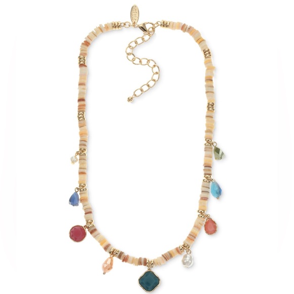 Gold-Tone Mixed Charm Beaded
Statement Necklace, 17" + 3" extender - Picture 12 of 12